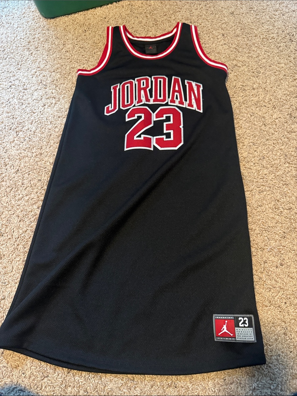 Jordan Black and Red 23 Mesh Basketball Dress